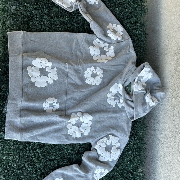 Denim Tears Cotton Wreath Hoodie Grey XL - Picture 1 of 4